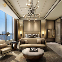 Ensembles de canapés pour salon, style luxe léger, pour villa, appartement, en tissu ou en cuir, avec table basse
