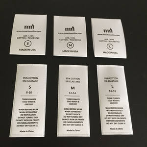 ملصقات عناية بالملابس مخصصة عالية الجودة ورخيصة جداً من الساتان مع شعار العلامة التجارية للغسيل والعناية - Product Image 3