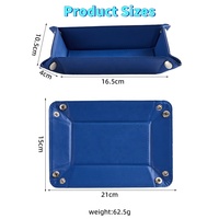 Plateau de rangement pliable de luxe personnalisé en similicuir PU de style européen pour montres, bijoux et lunettes