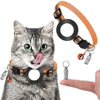 Vente chaude Collier Pour Animaux De Compagnie Personnalisé Réglable Réfléchissant Sublimation Réfléchissant Air Tag Collier De Chat Avec Cloche Airtag Collier De Chat