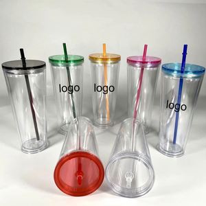 Promotion : Gobelet en plastique à double paroi, grande capacité, design moderne et simple, avec logo personnalisé, fourni directement par le fabricant - Product Image 1