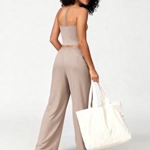 Conjunto de <span class=keywords><strong>Yoga</strong></span> sin Costuras para Mujer, Secado Rápido, Camiseta sin Espalda, <span class=keywords><strong>Ropa</strong></span> Deportiva Informal para Correr y Hacer Ejercicio - Product Image 3