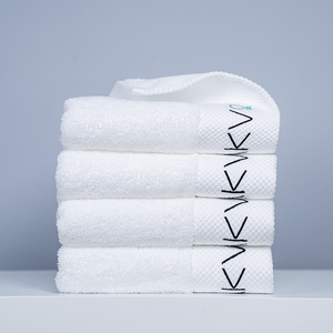 Wholesale High Quality Hotel 100% <strong>Cotton</strong> Terry <strong>White</strong> Embroidered Face Hand <strong>Towel</strong> for Spa Custom logo - Product Image 3