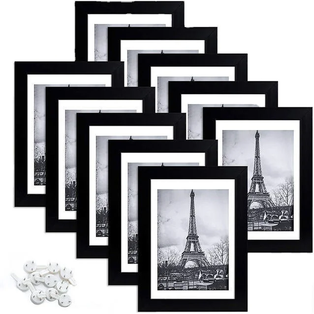 Amazon Meilleure vente A1,A2,A3,A4,A5,4x6,5x7,6x8,8x10,11x14,12x16 Noir Blanc Bois Affiche Photo Cadre Photo