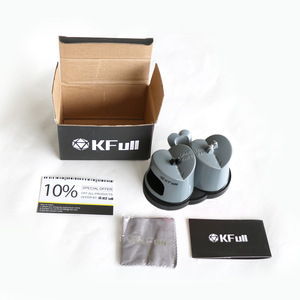 เครื่องลับมีดแบบสองร่อง KFull แบบแมนนวล หลายขนาดเม็ดทราย เซรามิก สแตนเลส สำหรับครัว - Product Image 2