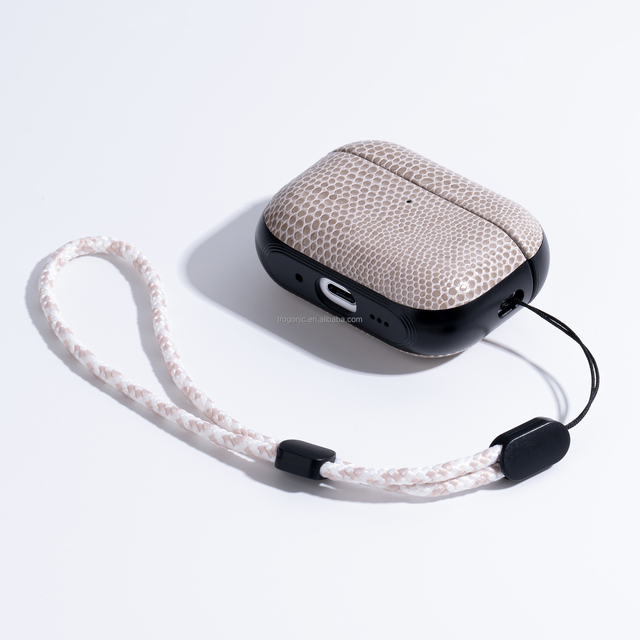 Lizard Pattern PU Leather Earphone Case Shockproof Protective Cover for AirPods Pro 3rd Generation Travel Storage Bag