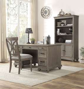 Armoire en bois personnalisée vintage français classique à grande <span class=keywords><strong>histoire</strong></span> bibliothèque à 5 niveaux marron clair 40 pouces pour chambre - Product Image 4