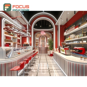 Custom Coffee Display Cabinet Glass Front Pastry <b>Shelf</b> Black <b>Walnut</b> Cafe Display Cabinet - Product Image 6