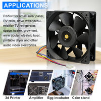 Ventilateur de refroidissement DC axial 120x120x38mm 12V 24V 48V pour radiateur de moteur d'ordinateur, ventilateur DC 4 broches 120mm 6500 tr/min