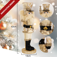 2026 exquis debout tissu casse-noisette luxe cadeaux de noël fabriqués à la main décorations de noël pour vitrine accessoires de fenêtre