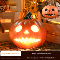 Vente en gros de lampes LED en forme de citrouille d'Halloween de 22 cm, fonctionnant sur piles, réutilisables, décorations lumineuses pour la cour, pour les fêtes en intérieur, les maisons hantées