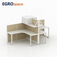 Solution de mobilier de bureau EGROspace : Cloison de bureau modulaire avec rangement suspendu pour poste de travail