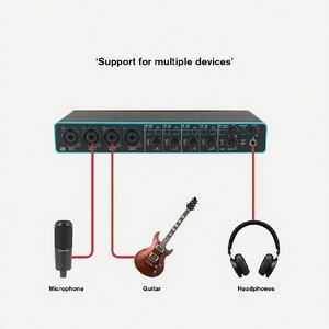 MIS-UMC404HD <span class=keywords><strong>USB</strong></span> 2.0 giao diện âm thanh Card âm thanh giao diện <span class=keywords><strong>USB</strong></span> chất lượng cao với mic <span class=keywords><strong>Preamplifier</strong></span> để ghi âm giao diện MIDI - Product Image 5