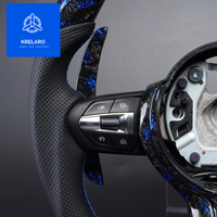 Volant en fibre de carbone forgée pour BMW F30, compatible avec F10 F20 F15 F16 F25 E90 E70 M Sport, volant à fond plat personnalisé