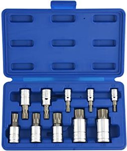 10-mảnh XZN Ba vuông spline <span class=keywords><strong>bit</strong></span> ổ cắm thiết lập với 1/4-inch 3/8-inch 1/2-inch ổ CR-V ổ cắm và S2 thép <span class=keywords><strong>bit</strong></span> - Product Image 2