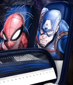 Sac stylo dessin animé haut niveau d'apparence grande capacité étudiant double couche sac de papeterie Spider-Man garçons <span class=keywords><strong>trousse</strong></span> à crayons - Product Image 3
