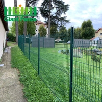 Valla de Malla de Alambre Soldada Curva 3D de Diseño Moderno Personalizada para Hogar y Exteriores, Panel de Valla 3D de PVC para Carreteras de Fácil Montaje