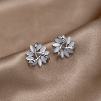 personalisierbar psj eleganz Opal-Blütenstock-Ohrringe Sterling-Silber 925 Schmuck 14k goldplattiert Blumenohrringe für Damen schmuck