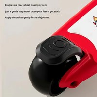 Skuter Lipat Grosir untuk Anak Usia 2-6 Tahun, 3 Roda PU dengan Pedal Plastik Baja untuk Luar Ruangan Usia 3-8 Tahun