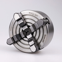 Mandrin manuel en acier à 4 mors indépendantes SANOU K72-80, mini réglable pour tour d'établi