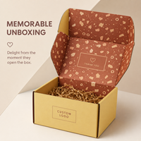 Boîte d'expédition personnalisée en kraft écologique, alliant impression couleur et fabrication en gros pour les produits cadeaux