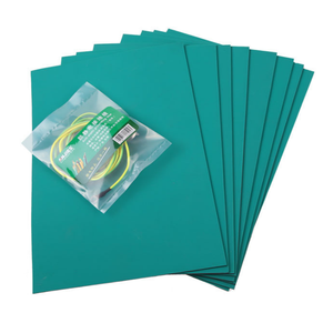 Rollo de alfombrilla de suelo de mesa Esd de goma antiestática verde oscuro para taller - Product Image 5