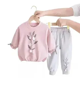 Kids Clothing Se t Baby Girls Clothes Sets Cotton Fabric or Baby Clothing Spring Autumn Girls Sports Suits Shirt pants