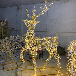 Escultura de Reno LED Grande para Exteriores, Decoración Navideña de Color Blanco Cálido para Calles y Parques - Product Image 3