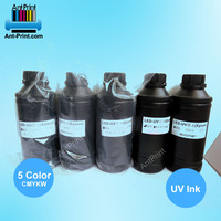 Encre UV AntPrint 5 couleurs pour imprimante UV, tube d'impression pour coque de téléphone, encre UV acrylique adaptée à la tête d'impression Epson