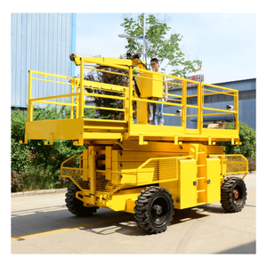 Plataforma Elevadora de Tijera Móvil Eléctrica Hidráulica de 10m 12m 14m 18m, Capacidad de 300Kg 1T 2T, Elevador de Personas Móvil - Product Image 4