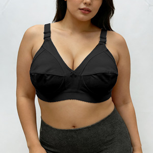 <span class=keywords><strong>Reggiseno</strong></span> CAPRI YIDA MAMA Plus-Size non imbottito con fiocco ricamato in pizzo floreale con spalline larghe e ali laterali per donna a figura intera - Product Image 2