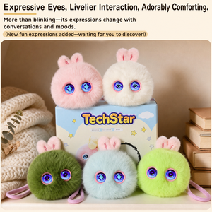 Giocattolo Educativo AI Coniglio di Peluche Interattivo con Chat Vocale, <span class=keywords><strong>Quiz</strong></span> di Conoscenza, Racconti e Occhi LED - Regalo per Bambini - Product Image 2