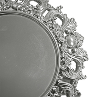 Assiettes de présentation rondes en plastique PP doré de luxe WOJU, durables, pour mariage, motif personnalisé, vaisselle de dîner, fête à domicile