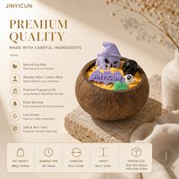 Juego de Velas Aromáticas de Coco para Halloween de Marca Privada, Velas de Cera de Soja Hechas a Mano para Decoración del Hogar, Fragancia Personalizada OEM ODM