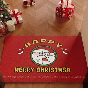 Tapis de porte personnalisé de style Noël, à usage domestique, motif imprimé, en PVC épais, antidérapant, tapis de bienvenue pour l'entrée - Product Image 5