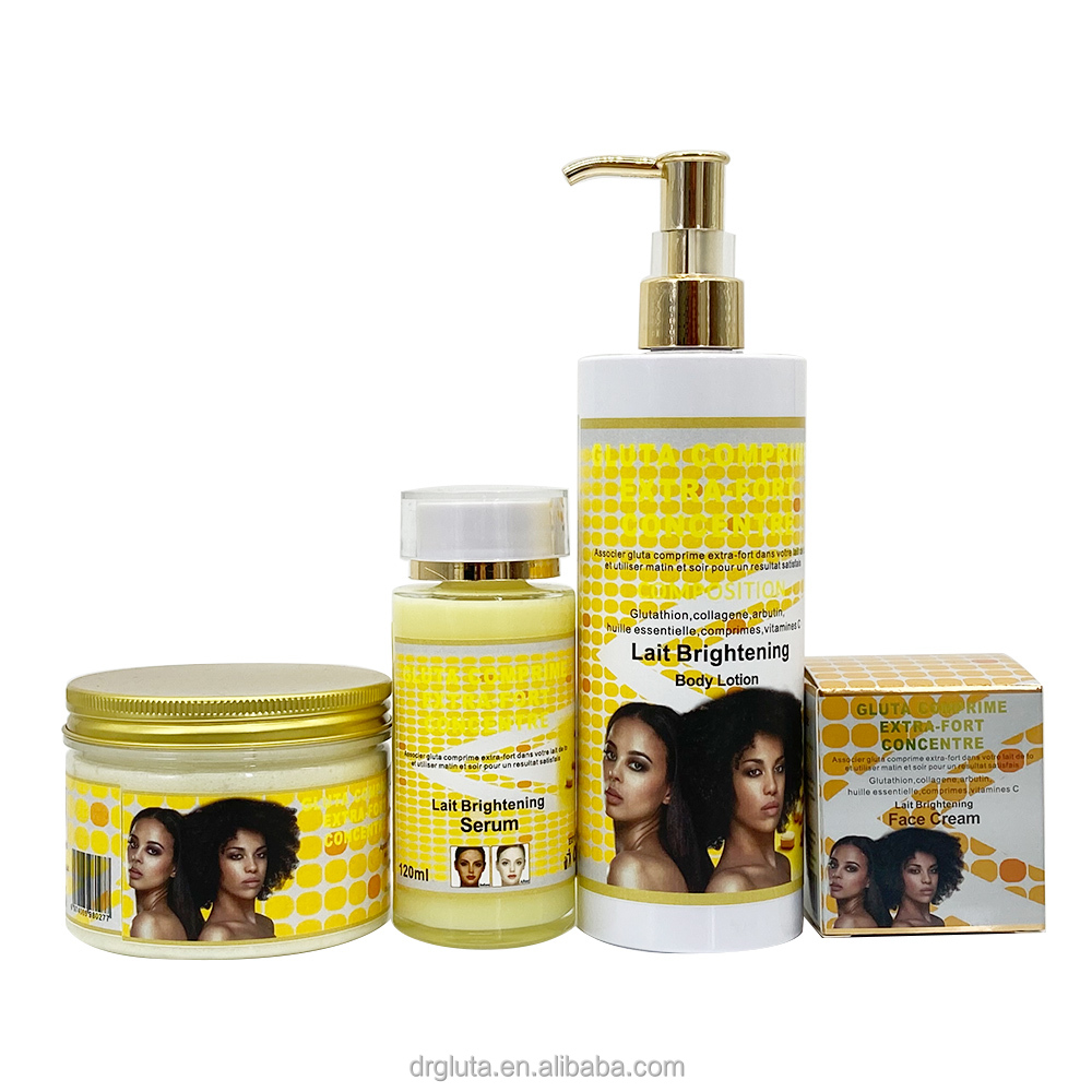 lait glutathione extra fort Concentre Glutathion Comprime Milk Brightening Set With Glutathion &vitamines C Skincare Sets Ghk-cu Lotion Body Lotion Polyglyceryl-6 Polyricinoleate Quantity:2 Bottles