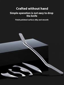 Juego de Cuchillos de Fascia Profesionales de Acero Inoxidable 304, Herramienta de Aplicación para Cuerpo, Rostro y Cuero Cabelludo, para Relajación, Masajeador de Cuello y Hombros - Product Image 4
