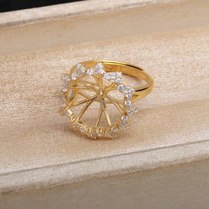 Anillo de Plata Pura S925 con Perla Ajustable, Accesorios de Plata para DIY, Soporte Vacío 13-14, Herramientas y Equipos de Joyería-5688 - Product Image 4