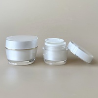 Pot cosmétique en acrylique cylindrique de 30g/50g avec bouchon à vis pour crème visage