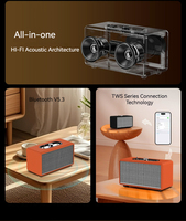 Haut-parleur Bluetooth vintage de haute qualité A7mini 60W RMS, batterie 12H, haut-parleur sans fil portable TWS, vente en gros, personnalisation OEM ODM