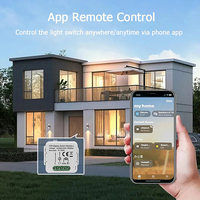 Tuya WiFi Zigbee Module d'interrupteur de lumière intelligent sans fil neutre 2 voies de contrôle Mini disjoncteur bricolage travail pour Alexa Google Home