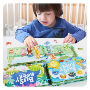 Toddler yên tĩnh Cuốn Sách Đầu hoạt động học Tập Câu Đố dán phù hợp với trò chơi trẻ em giáo dục ma thuật Băng bận rộn Sách Đồ chơi bé trai cô gái - Product Image 4