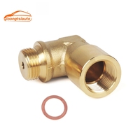 Nouvel adaptateur universel coudé à 90 degrés en laiton pour capteur d'oxygène M18*1.5 avec filetage