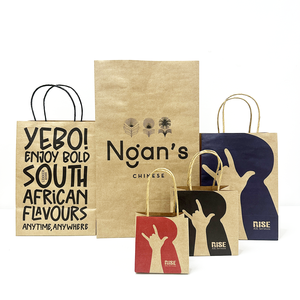 Bolsas de Papel Kraft Blancas, Marrones y Negras con Logotipo Personalizado, para Compras, Ropa, Zapatos, Velas, Regalos, con Asa - Product Image 4