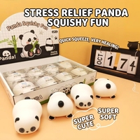 Bola Stres Panda Lembut untuk Anak-anak Mainan Fidget Lembut Bola Stres Mainan Sensorik Autisme Bola Adonan Lembut Bola Remas