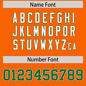 Maillot de football américain personnalisé avec motif étoile sur l'épaule, orange Kelly Green - Product Image 4