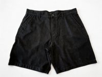 Celana Pendek Kasual Denim Hitam Solid dengan Kancing Depan, Logo Kustom OEM YILONG