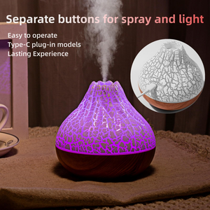 Humidificateur d'air volcanique ultrasonique 300 ml, mini humidificateur portable intelligent USB pour chambre à coucher - Product Image 4