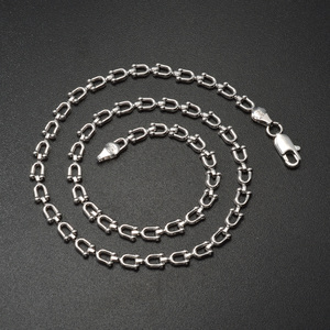 Zeadear Made China Glossy Polished Minimalist Geometric Trendy Solid Silvery Unisex Wholesale Thin Custom Set Women <b>Chains</b> - Product Image 3