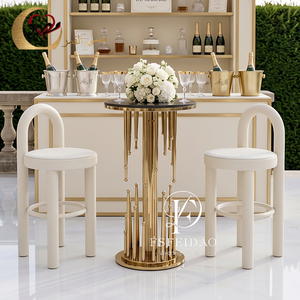 โต๊ะและเก้าอี้สแตนเลสทรงสูงสำหรับงานจัดเลี้ยงงานแต่งงาน - Product Image 2